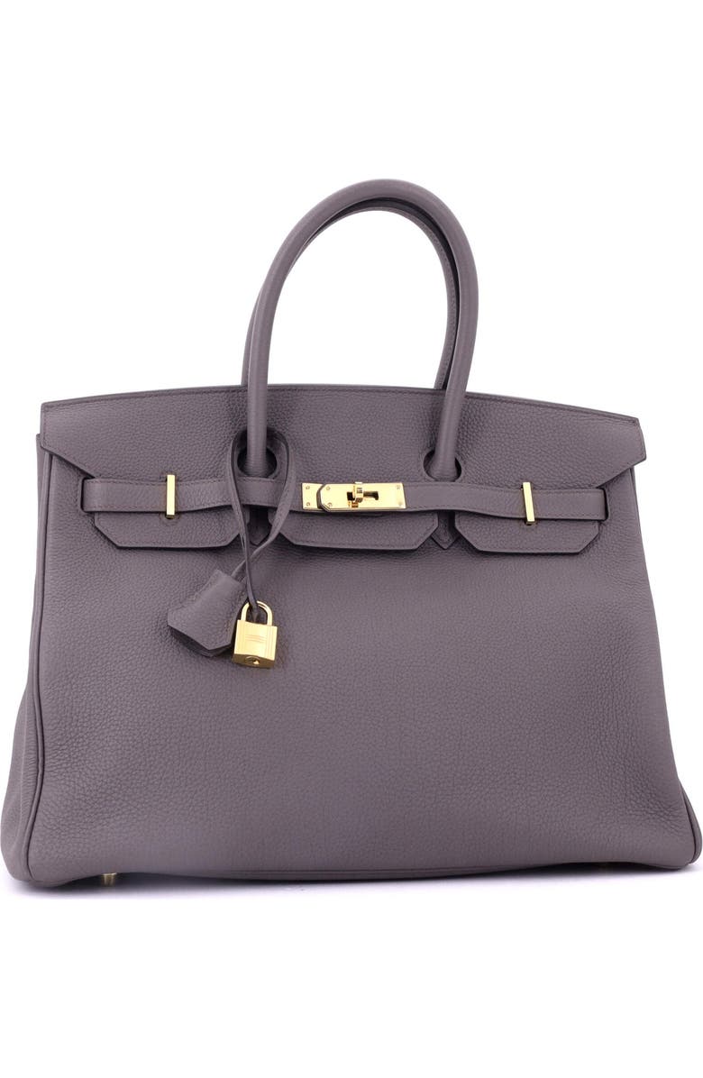 Pre-Owned Hermes Birkin Handbag Grey Togo with Gold Hardware 35, Alternate, color,