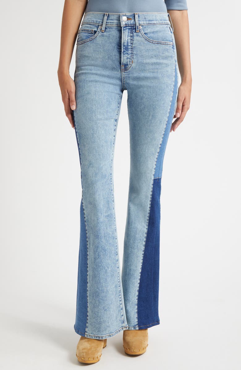 Veronica Beard Beverly High Waist Skinny Flare Jeans, Alternate, color, Ripple Dust