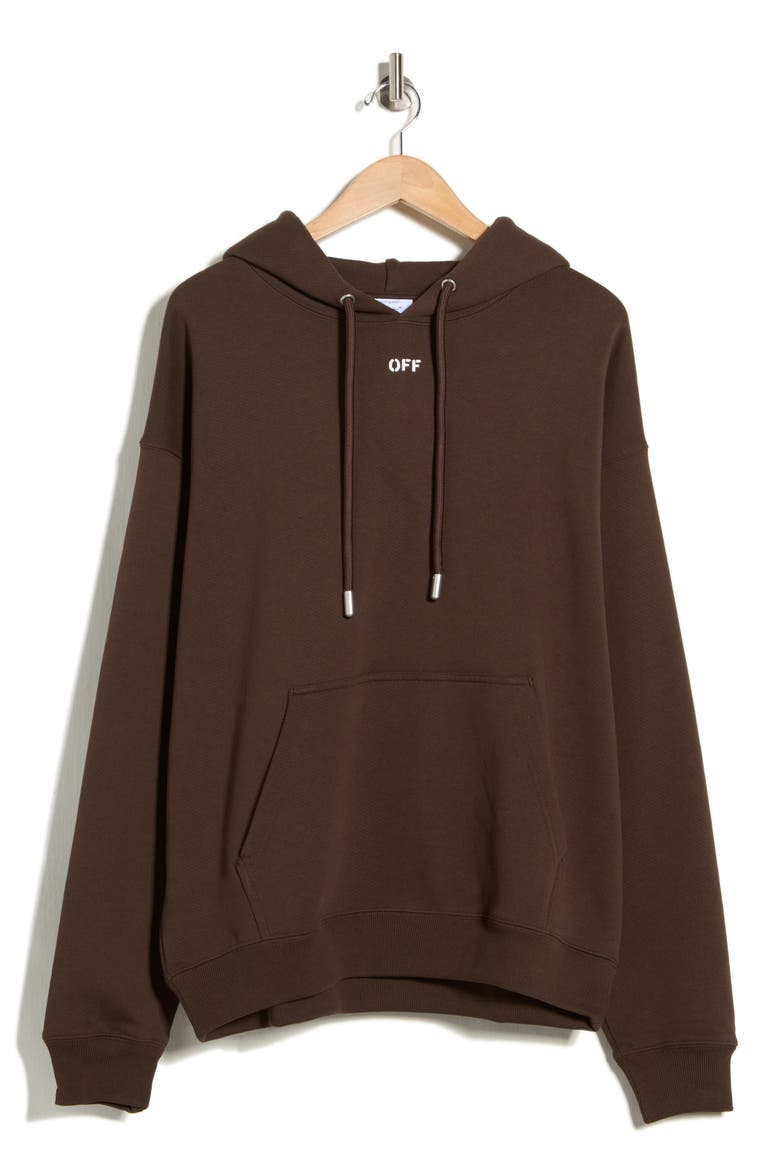Off Stamp Skate Pullover Hoodie, Alternate, color, CHOCOLATE-WHITE