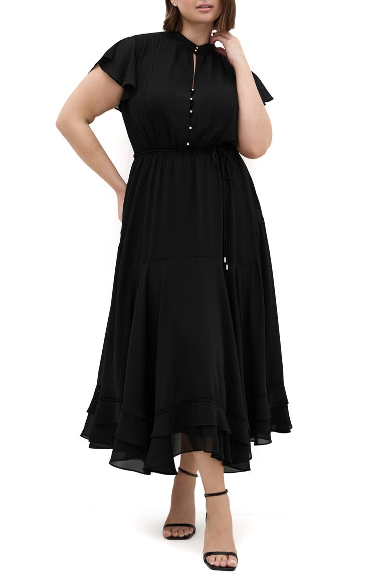 Yasmine Maxi Dress, Main, color, BLACK
