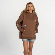 THE WILD COLLECTIVE Women's The Wild Collective  Brown New York Yankees Oversized Hoodie