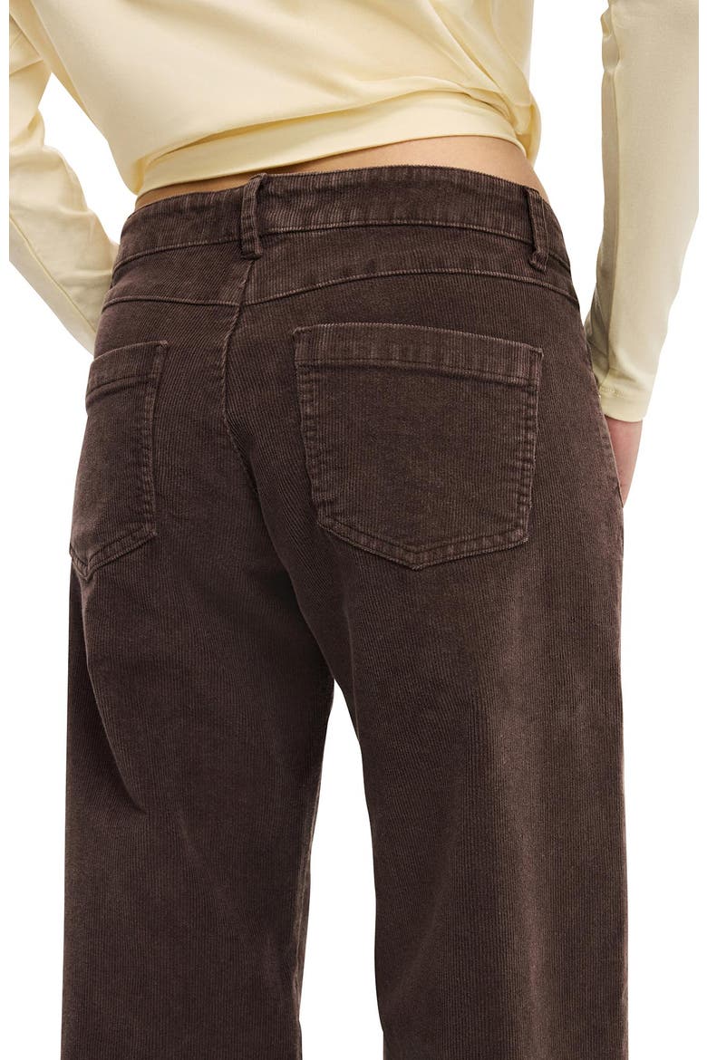 Women's Low Rise Straight Cord Pant, Alternate, color, Washed Seal Brown