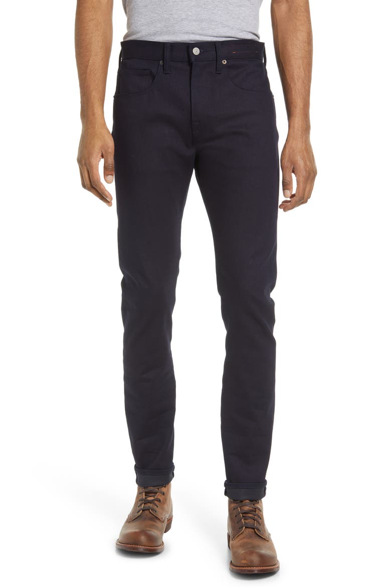 The Scissors Slim Tapered 10.5-Ounce Stretch Selvedge Jeans, Main, color, INDIGO BLA