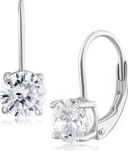 JARDIN Round Cubic Zirconia Drop Earrings