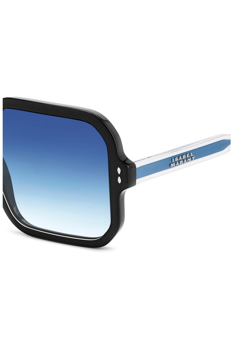 57mm Butterfly Sunglasses, Alternate, color, BLACK