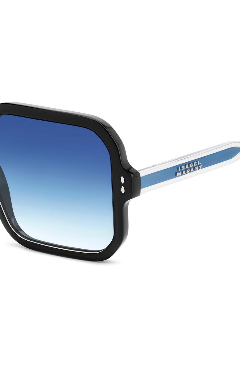 Isabel Marant 57mm Butterfly Sunglasses, Alternate, color, Black