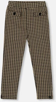 Deux par Deux Jacquard Knit Pant with Welt Pocket