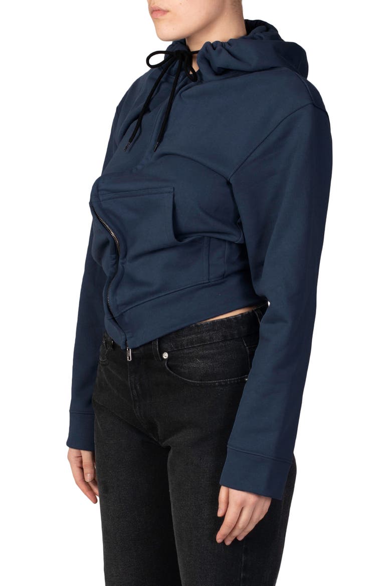 Twisted Cotton Logo Hoodie, Alternate, color, SARGASSO