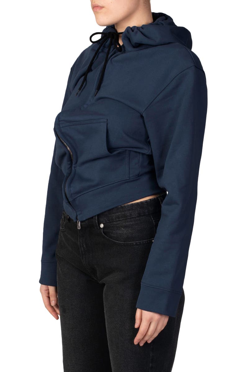 Vaquera Twisted Cotton Logo Hoodie, Alternate, color,