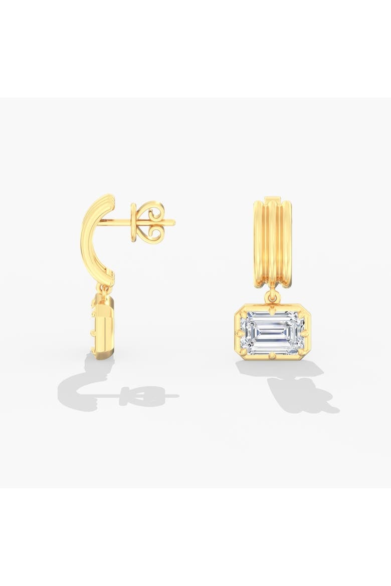 Emerald Aura Drop Lab Diamond in 14K Gold, Alternate, color, 4.00CTW