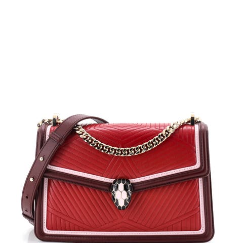 Serpenti Forever Shoulder Bag Quilted Leather Small