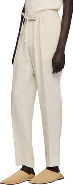SANDRO Elasticated Linen Trousers