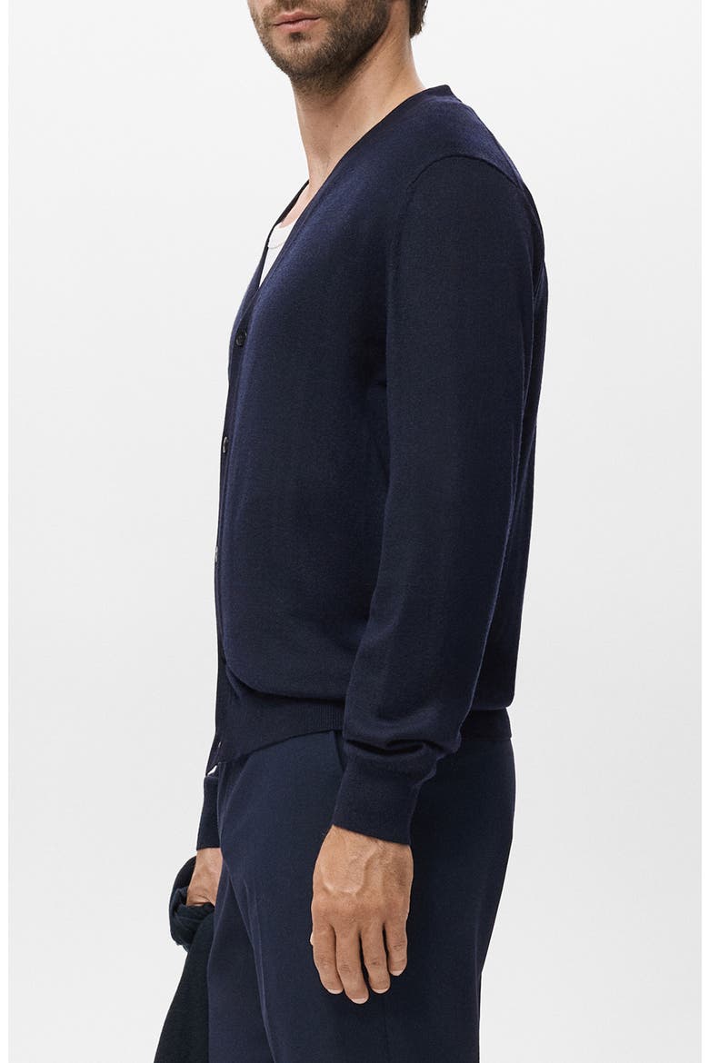 Solid Wool Cardigan, Alternate, color, NAVY