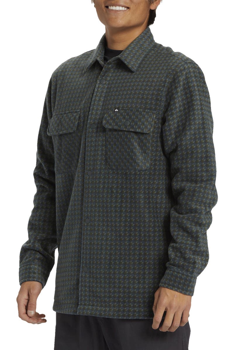 Quiksilver Surf Days Print Fleece Overshirt, Alternate, color, Urban Chic Print