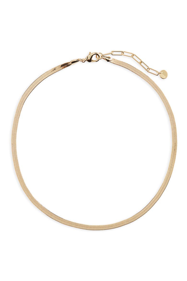Herringbone Chain Necklace, Main, color, GOLD