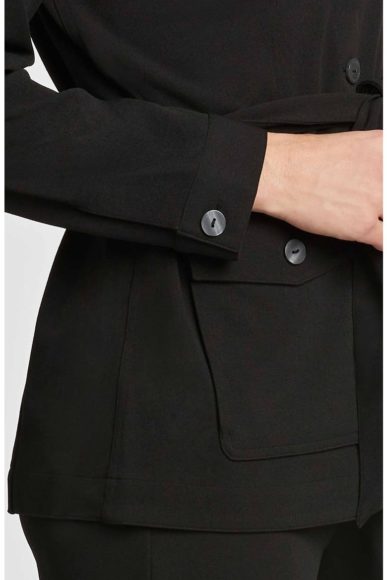 Stella Crepe Knit Utility Jacket, Alternate, color, BLACK