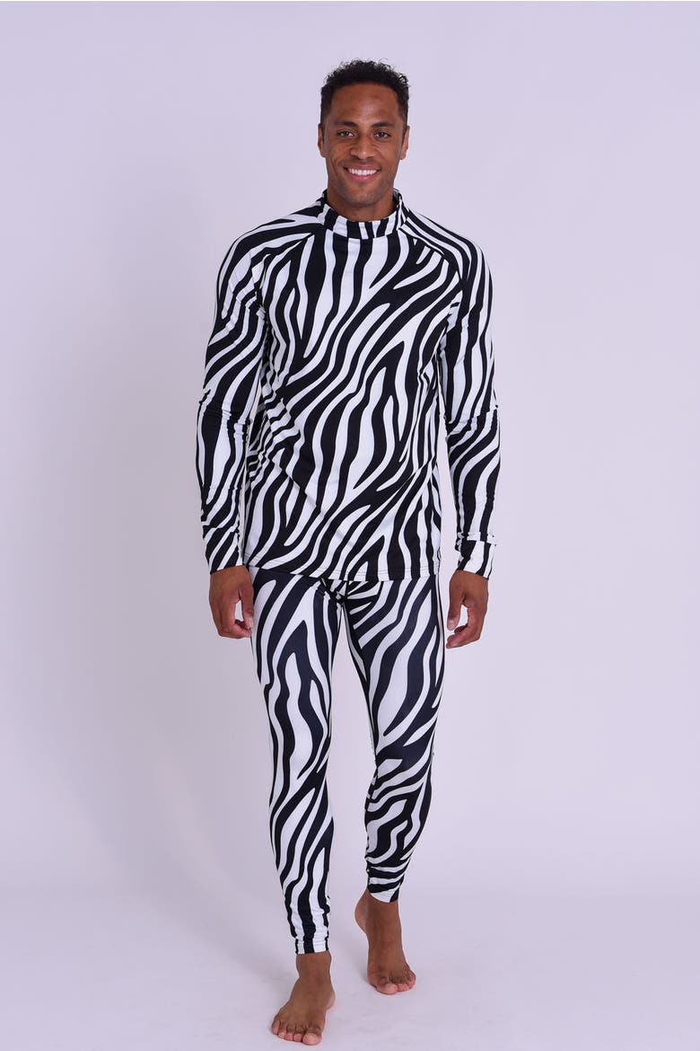 Baselayer Top - Hotel California Zebra Print Men's, Alternate, color, Multi-colour