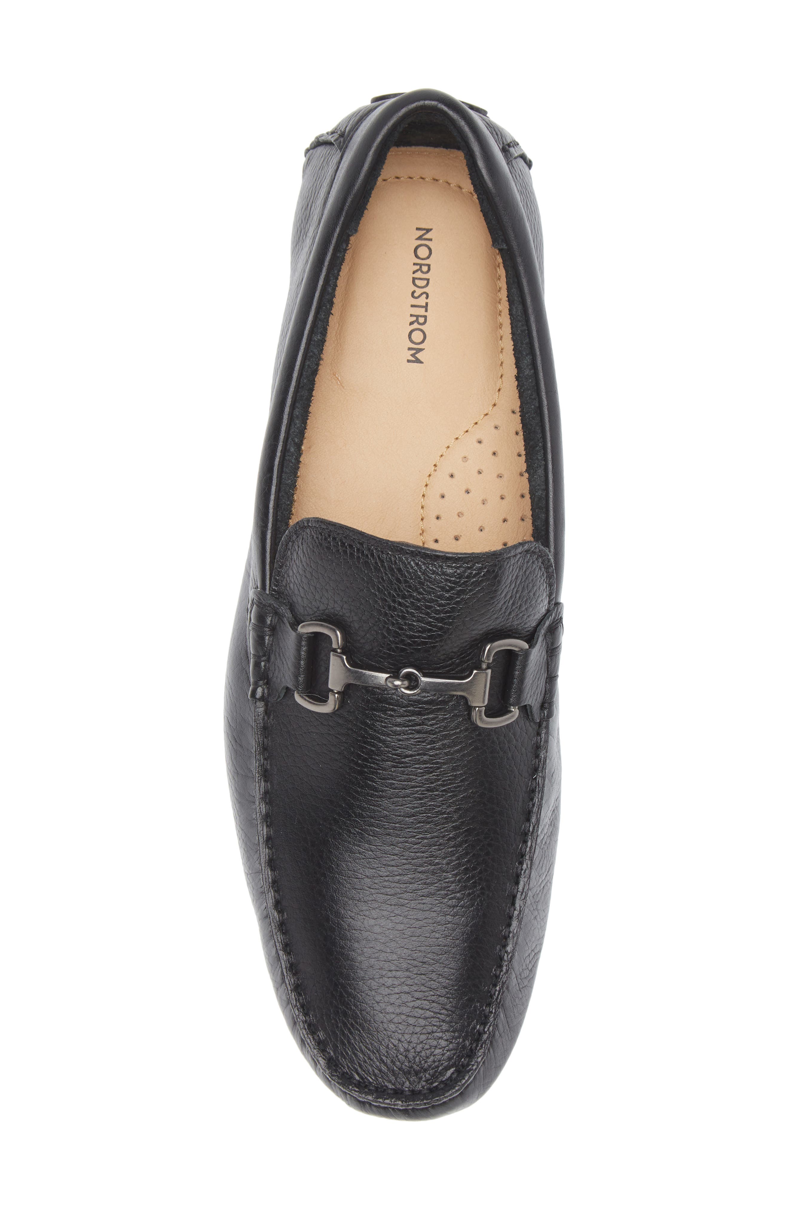 Nordstrom Camden Bit Driving Loafer, Alternate, color, Black Leather