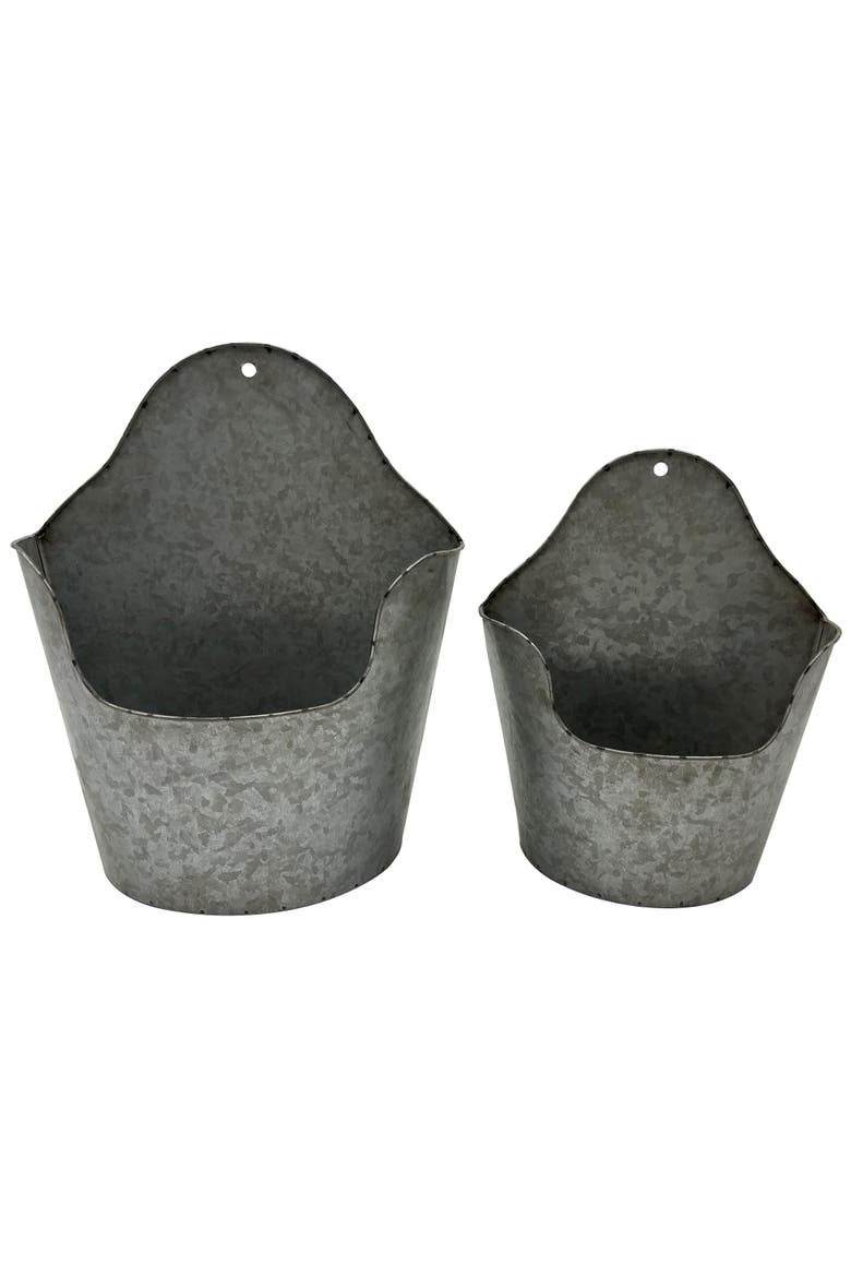 Wall Pocket Planters Set of 2, Main, color, Gray