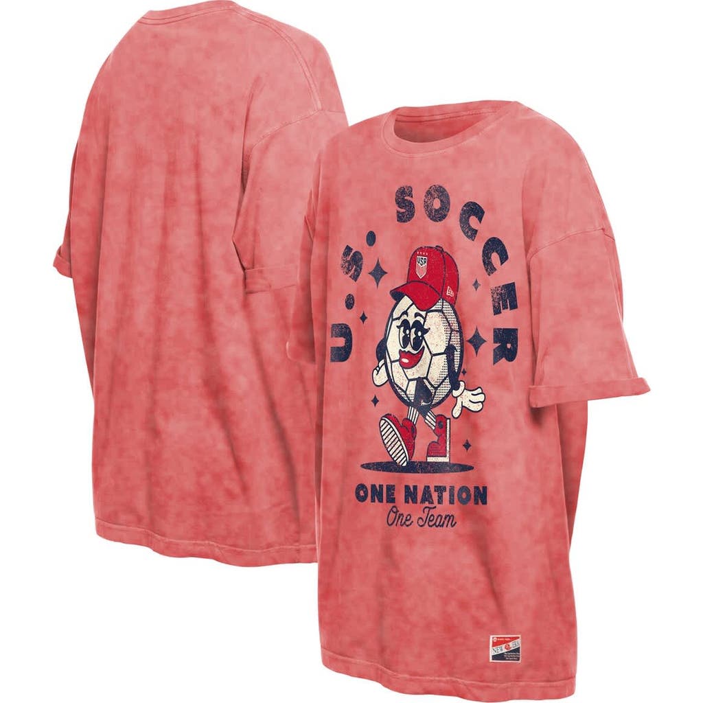 5th And Ocean By New Era 5th & Ocean By New Era  Red Uswnt Throwback Oversized T-shirt