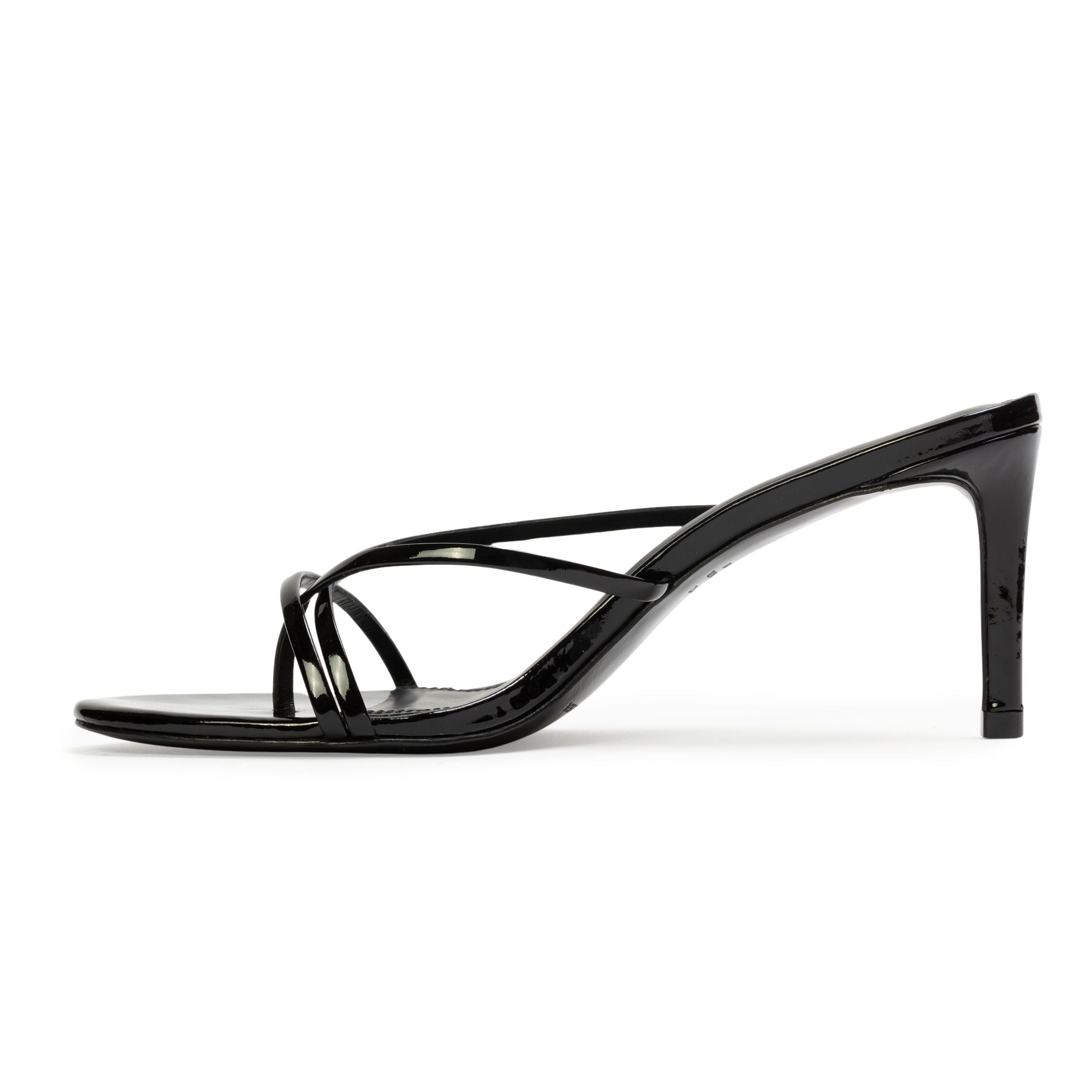 BLACK SUEDE STUDIO Carla 65 Patent Sandal, Alternate, color, Black Patent Leather