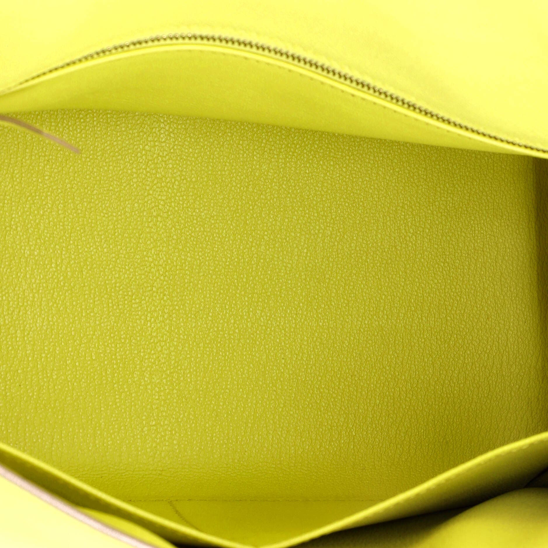 Pre-Owned Hermes Kelly Handbag Yellow Epsom with Gold Hardware 28, Alternate, color, 