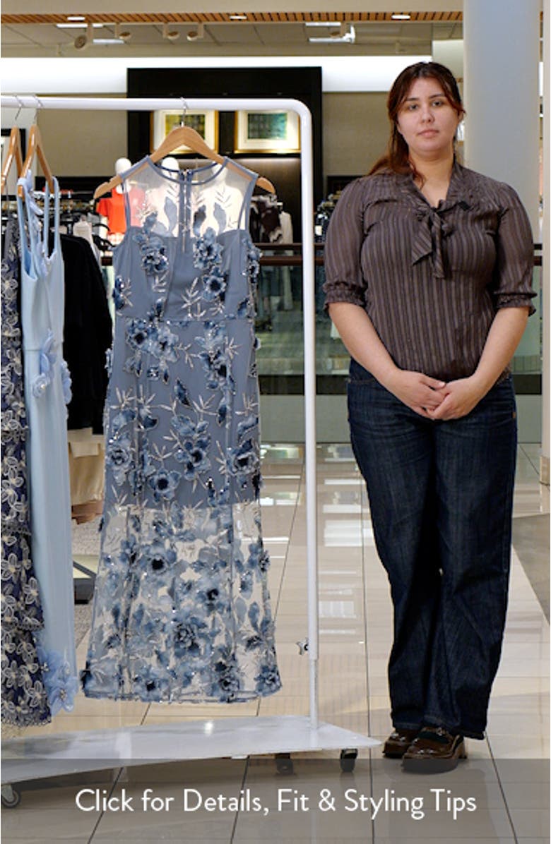 Sorelle Floral Embroidered Sheath Cocktail Dress, sales video thumbnail