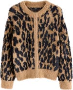 NEXT Fluffy Animal Print Cardigan