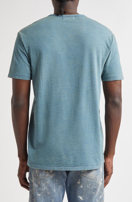 Double Rl Indigo Jersey Pocket T-shirt In Blue