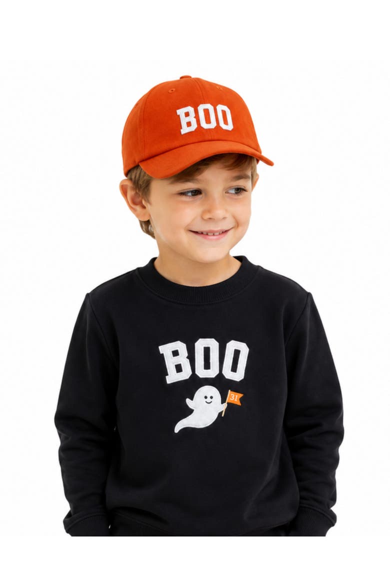 Boo Baseball Hat, Alternate, color, Burnt Orange