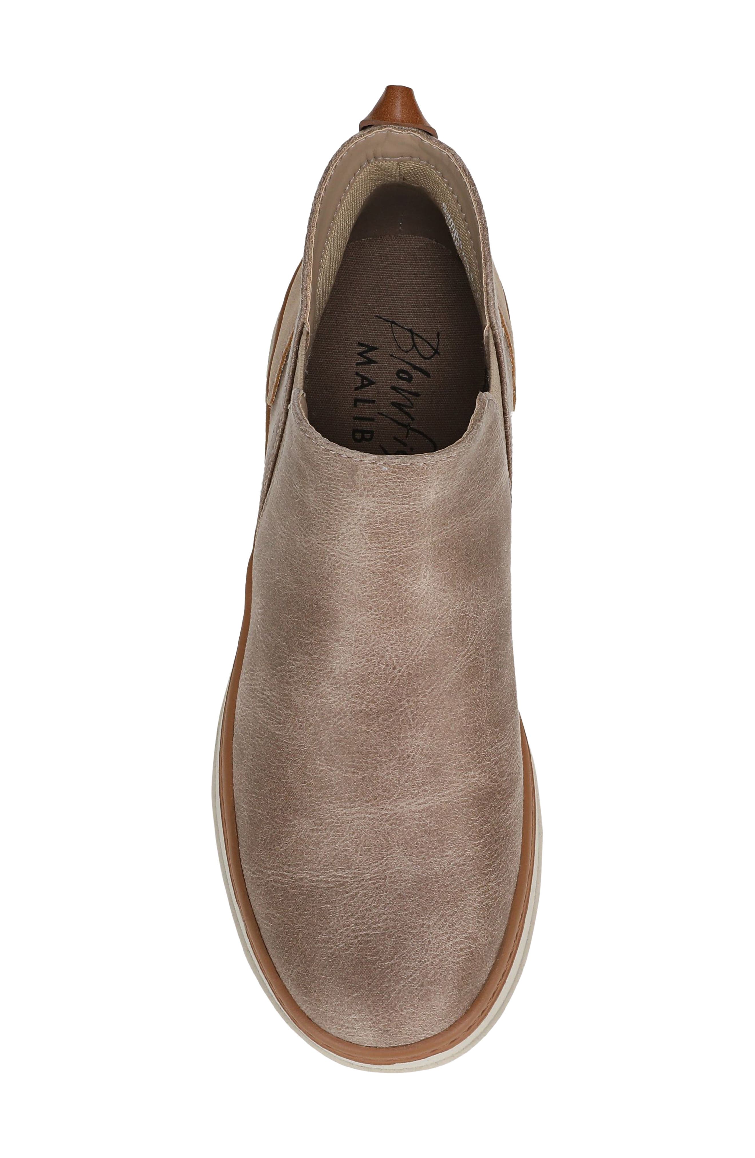 Charming Faux Leather Wedge Sneaker Bootie, Alternate, color, MUSHROOM FAUX LEATHER
