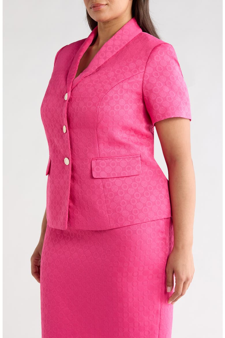Jacquard Three-Button Jacket, Alternate, color, PINK PERFECTION
