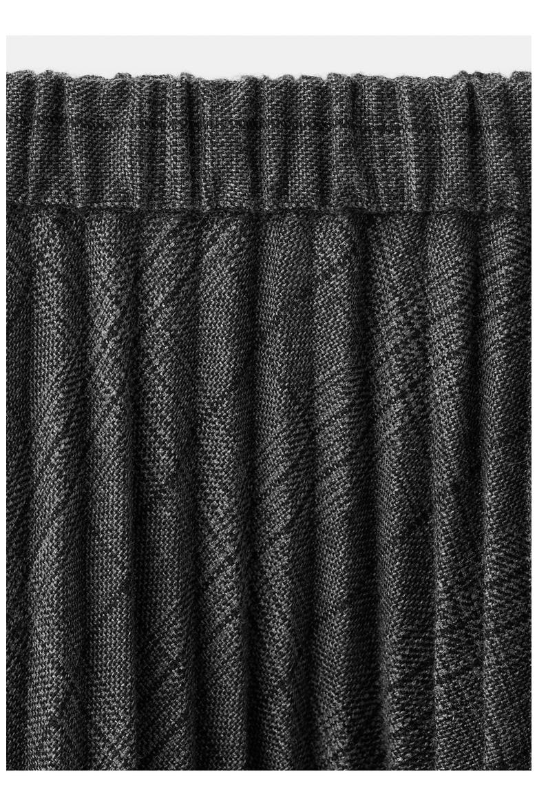 Check Pleated Maxi Skirt, Alternate, color, GREY