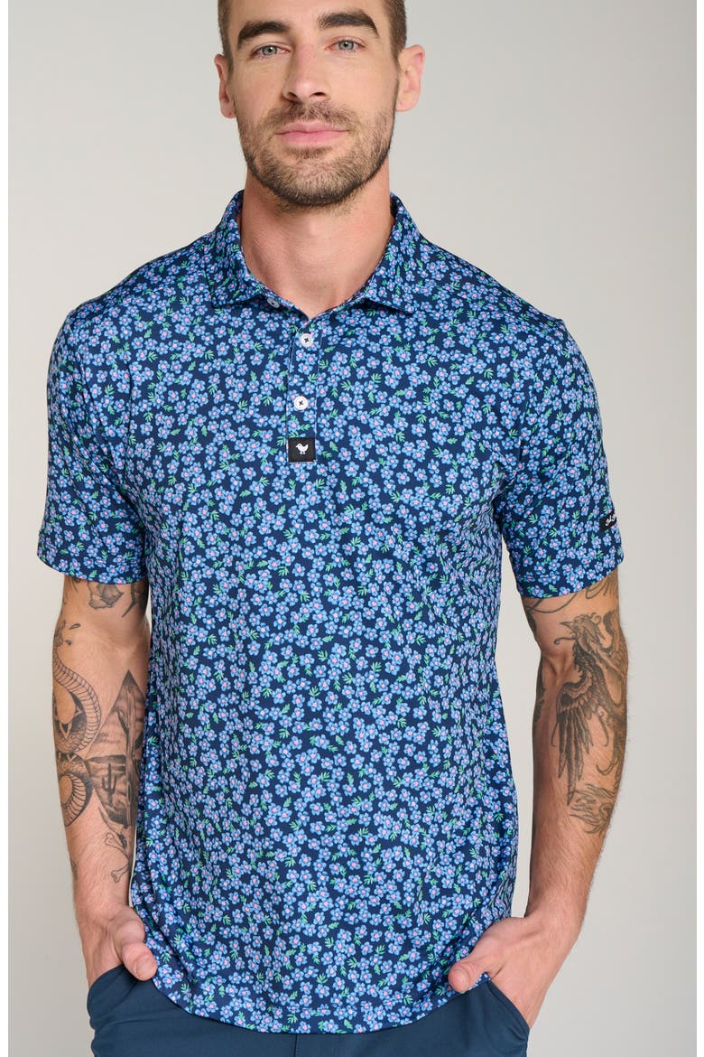 Lily Lilac Floral Performance Golf Polo, Alternate, color, LILY LILAC