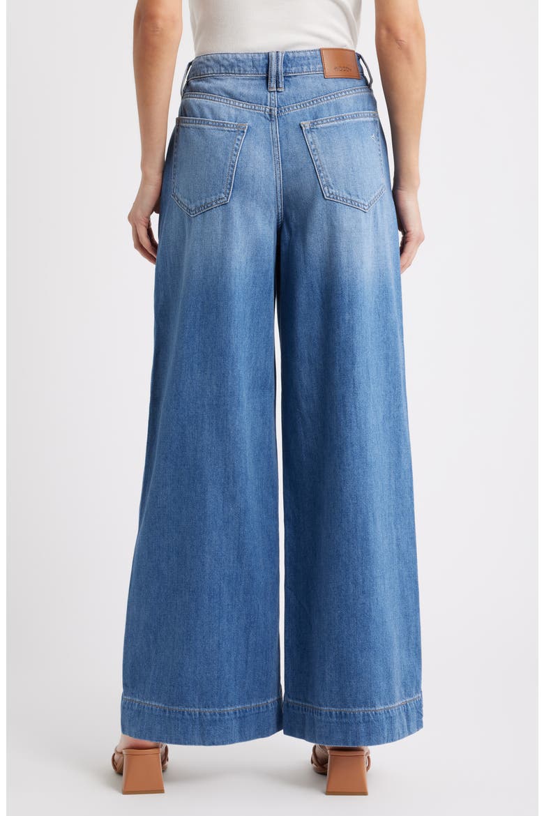 High Waist Super Wide Leg Jeans, Alternate, color, MEDIUM WASH