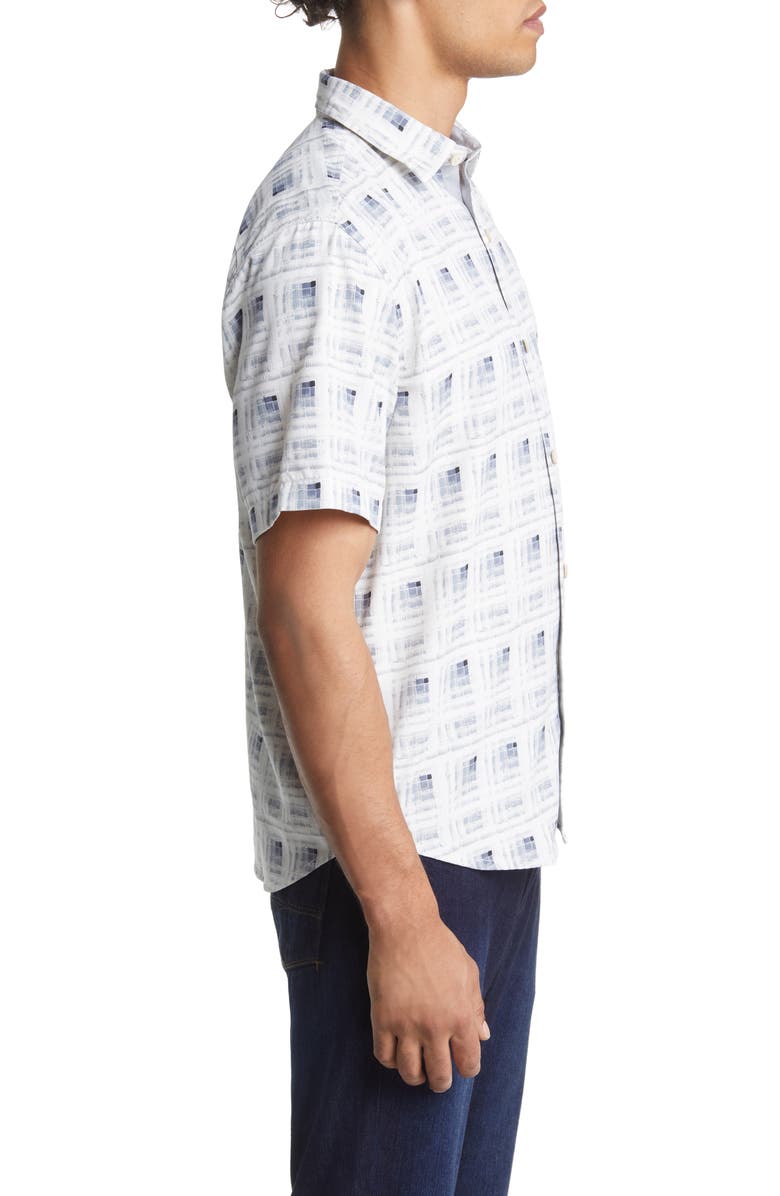 Tommy Bahama Men's Echo Beach Tiles Short Sleeve Silk Button-Up Shirt, Alternate, color,