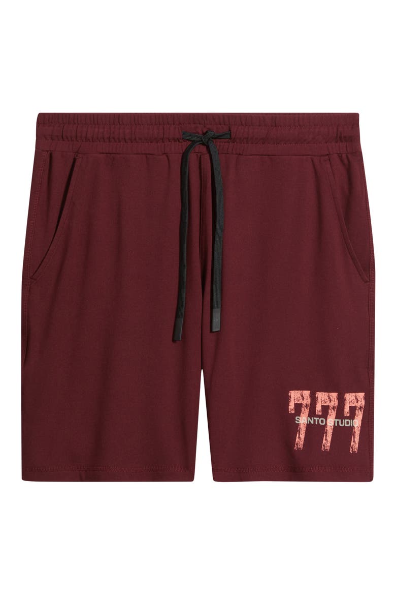 Tempo 777 Enjoy Comfort Comfort Fleece Sweat Shorts, Alternate, color, MERLOT