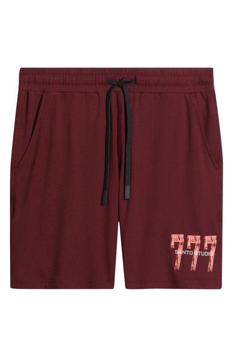SANTO STUDIO Tempo 777 Enjoy Comfort Comfort Fleece Sweat Shorts, Alternate, color, Merlot