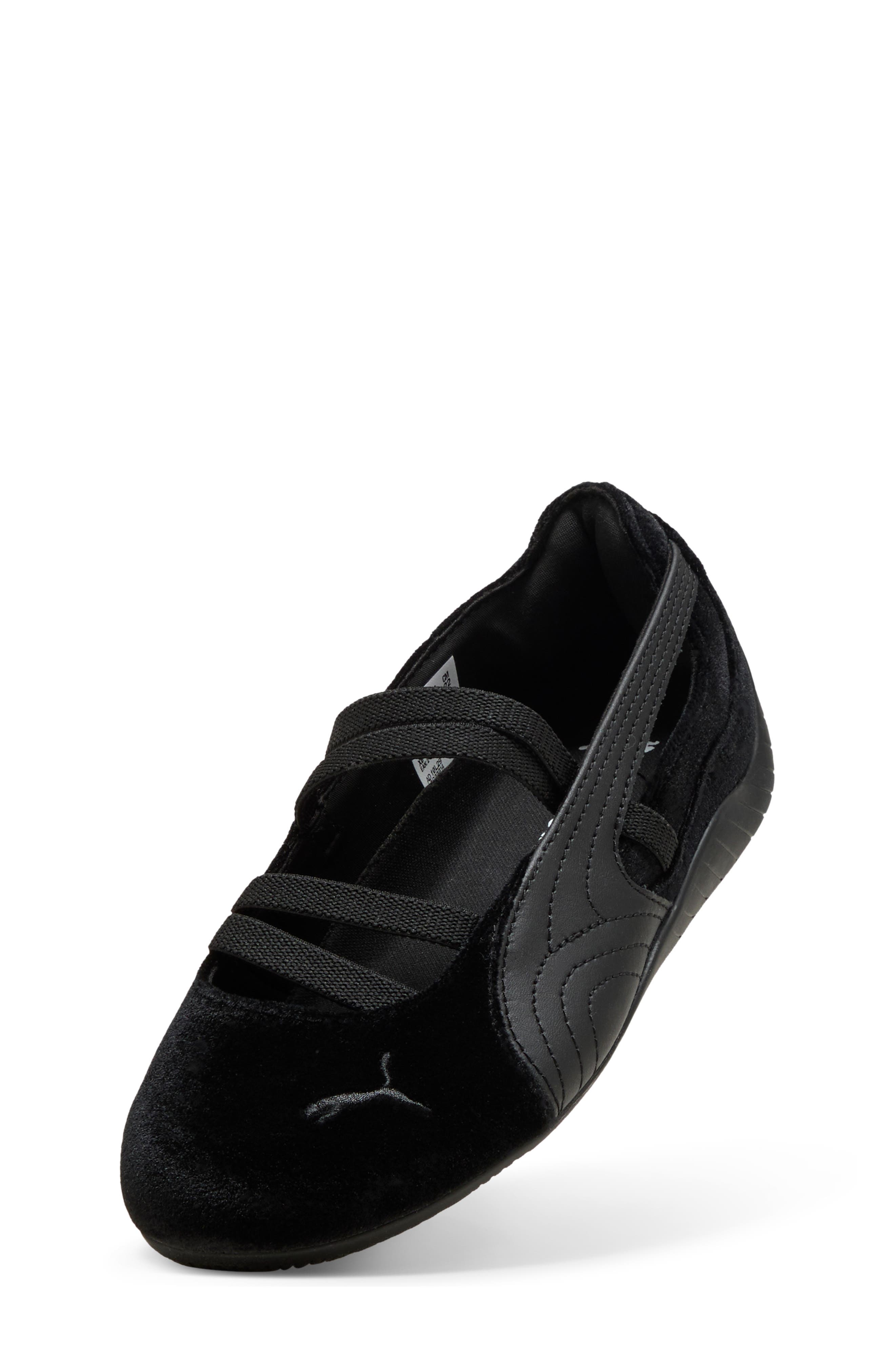 PUMA Kids
 Speedcat Ballet Velvet Sneaker, Alternate, color, Puma Black