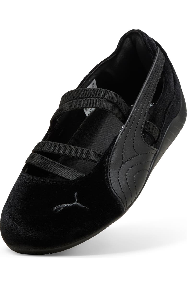 PUMA Kids' Speedcat Ballet Velvet Sneaker, Alternate, color, Puma Black
