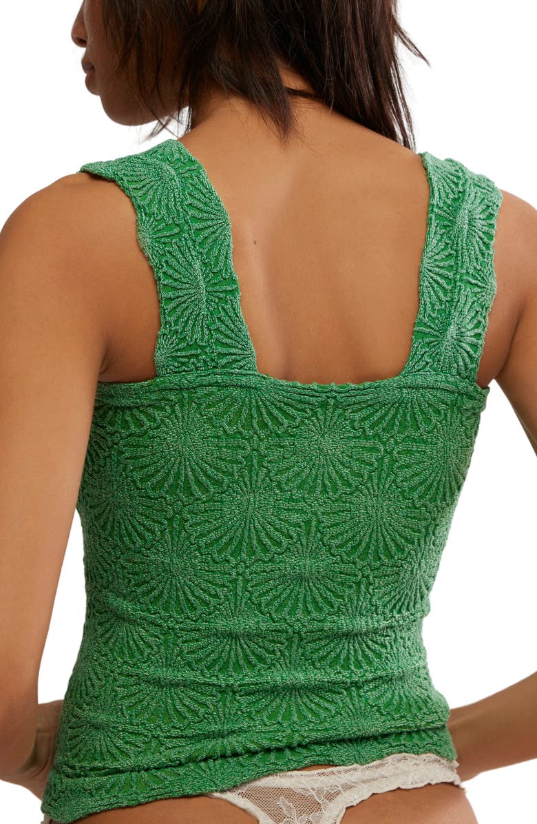 Free People Love Letter Floral Knit Camisole, Alternate, color, Jolly Green