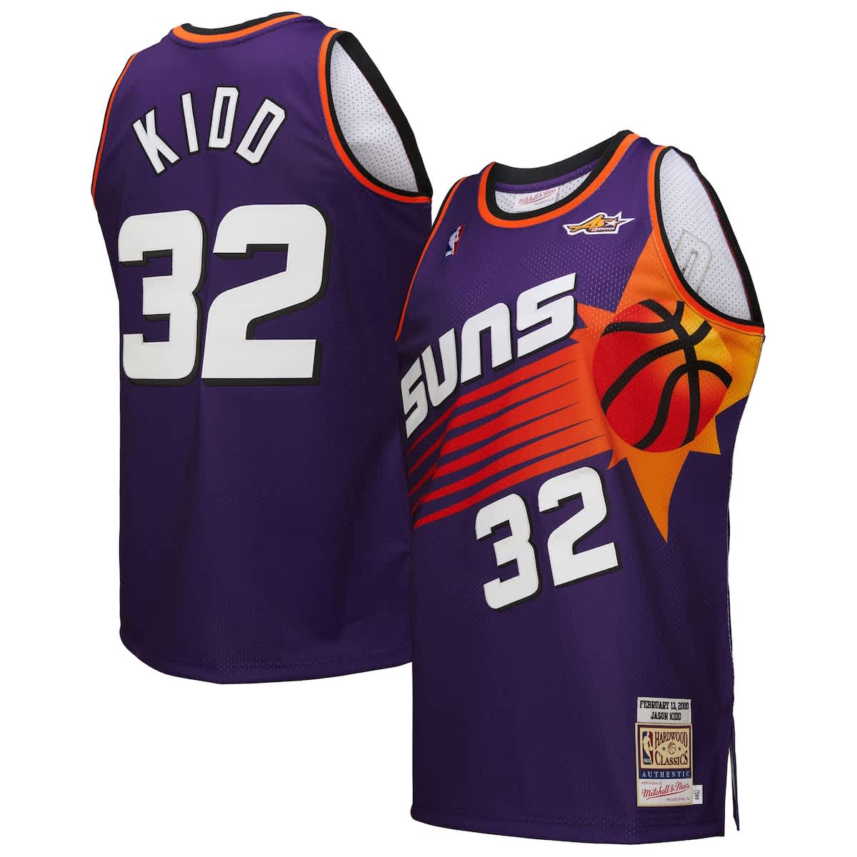 Men's Mitchell & Ness Jason Kidd Purple Phoenix Suns 2000 NBA All