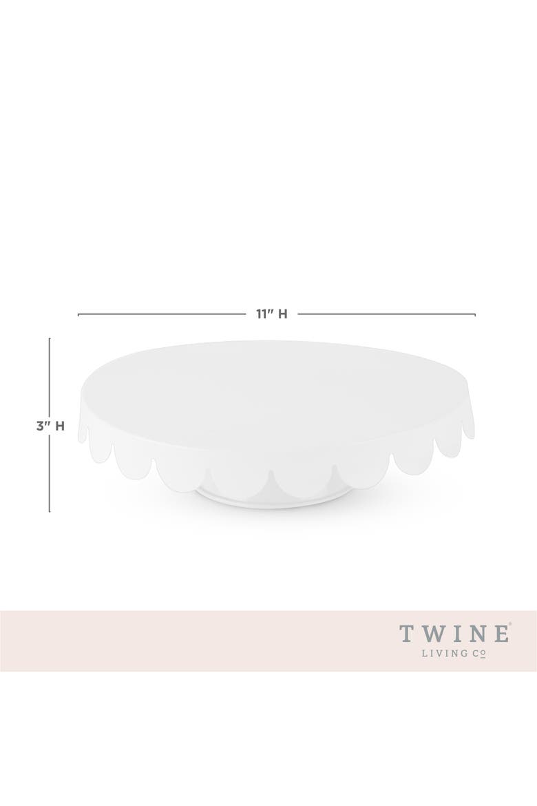 Metal Cake Stand in White, Alternate, color, White