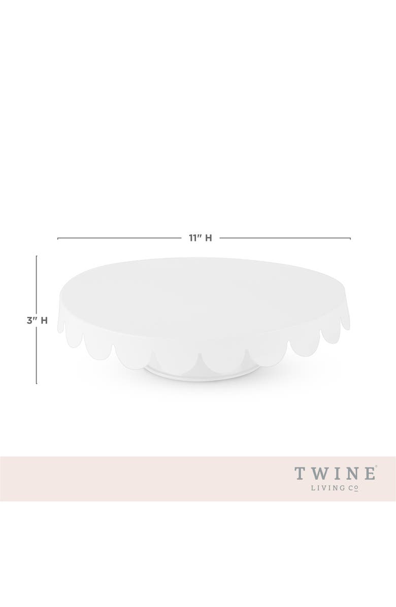 TWINE Metal Cake Stand in White, Alternate, color, White