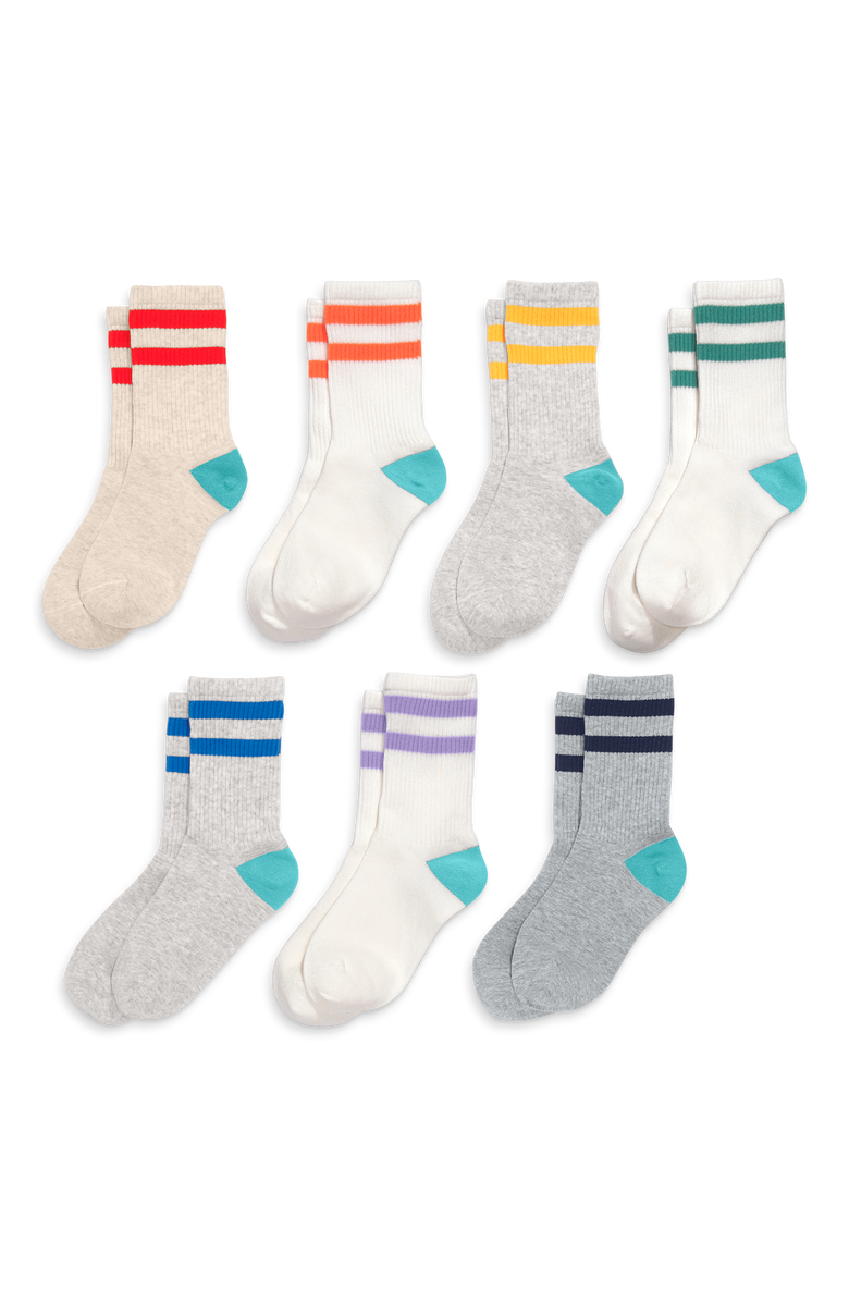 Primary Kids Athletic Sock 7-Pack, Main, color, Rainbow Pack