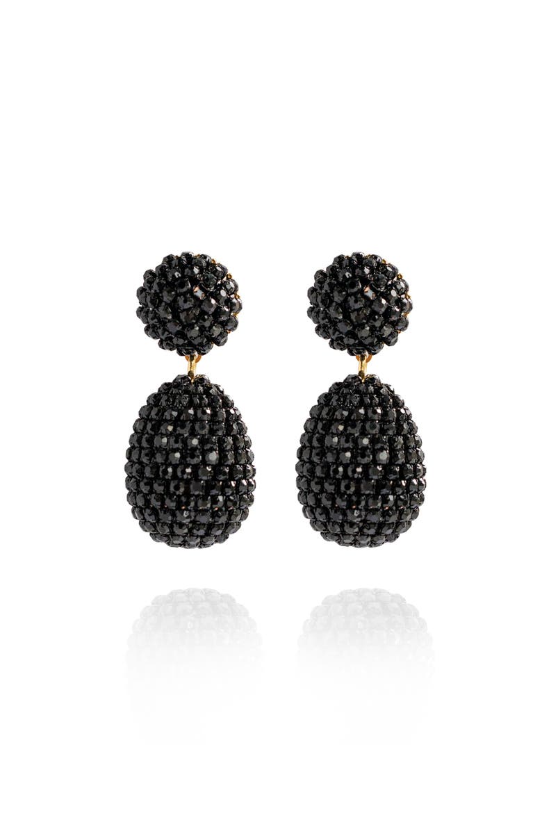 Clio Earrings, Main, color, Black Dusk