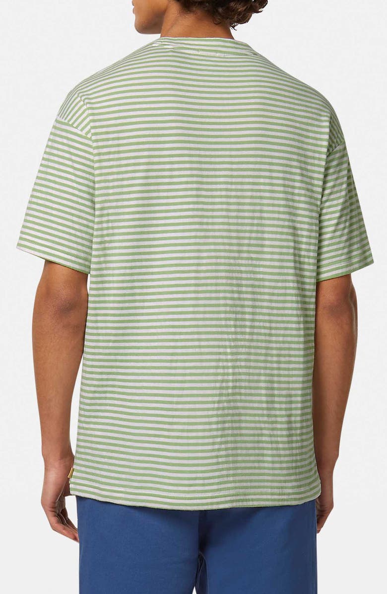 Scotch & Soda Relaxed Fit Stripe Pocket T-Shirt, Alternate, color, Pistachio Stripe