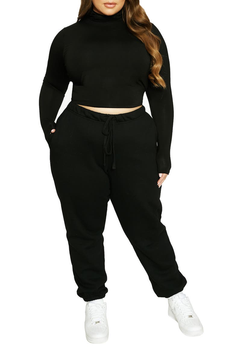 LORI TURTLNCK OPEN BACK TOP, Alternate, color, BLACK