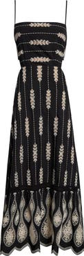 Johanna Ortiz Nostalgica Embroidered Maxi Dress