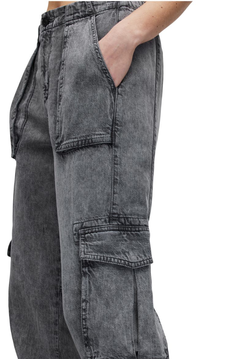 Frieda High Waist Cargo Jeans, Alternate, color, ANTHRACITE